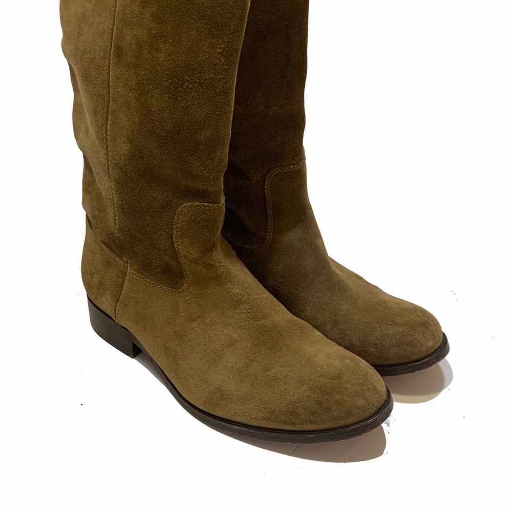 8.5 / Frye Melissa Button suede riding boot